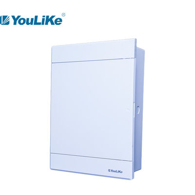 Indoor 30 Way Plastic Circuit Breaker Box Electrical Distribution Board White Door