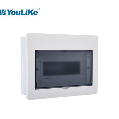 Electrical Flush Mounted 10 Way MCB Box Plastic With Adjustable DIN Rail