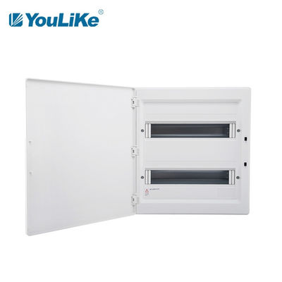 2 Row Steel MCB Distribution Box , 32 Way MCB Box With Opaque Cover