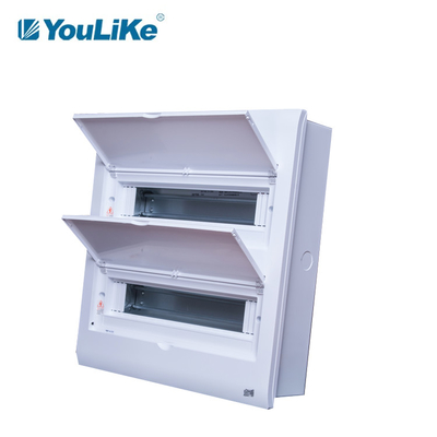 32 Way Electrical MCB Distribution Box IP40 Recessed Mounted Plastic Enclosure